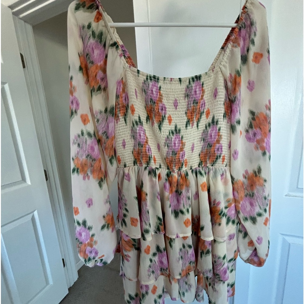 Floral print dress with shorts! Size M